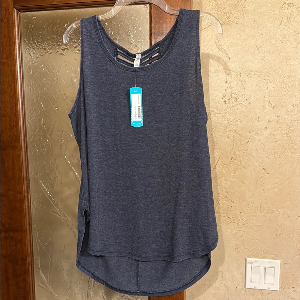 Sage Blue Asymmetrical Tank Top